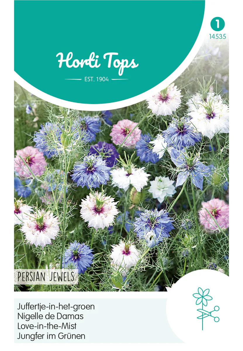Nigella Persian Jewels mix -Frø- Jomfruen i det grønne