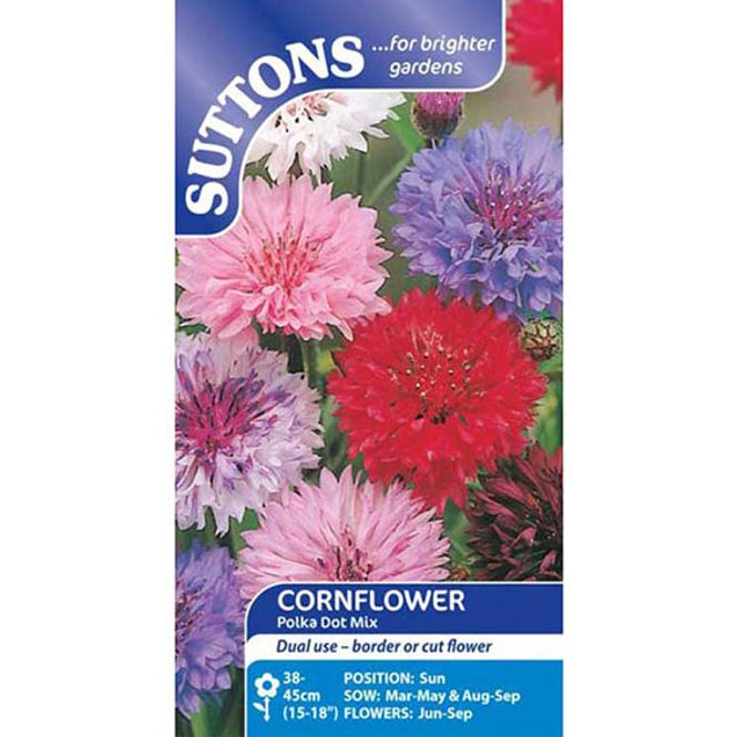 Hovedbilde Centaurea Polka Dot Mix -Frø- Kornblomst 